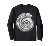 Ammonite Fossil Preistoric Spiral Shell Art Science Lovers Maglia a Manica
