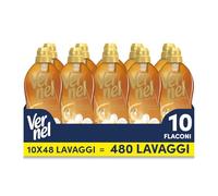 Ammorbidente Concentrato Vernel Aromatherapy Fascino di Frangipani (10 x 48 lavaggi), Ammorbidente Concentrato per Tutti i Tessuti, Profumo di Lunga Durata con Oli Essenziali