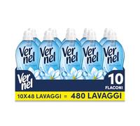 Ammorbidente Concentrato Vernel Blu Oxygen (10 x 48 lavaggi), Ammorbidente Concentrato per Tutti i Tessuti, Morbidezza Irresistibile e Freschezza di Lunga Durata