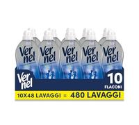 Ammorbidente Concentrato Vernel Fresh Control Freschezza Glaciale (10 x 48 lavaggi), Ammorbidente Concentrato per Tutti i Tessuti, con Controllo degli Odori di Lunga Durata