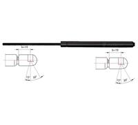 Ammortizatore pneumatico, Cofano bagagli /vano carico METZGER 554mm - 2110412