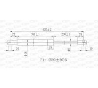 Ammortizatore pneumatico, Cofano bagagli /vano carico OPEN PARTS 620mm -