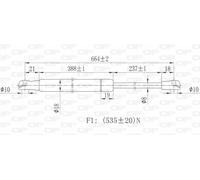Ammortizatore pneumatico, Cofano bagagli /vano carico OPEN PARTS 664mm -