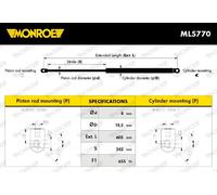 Ammortizatore pneumatico, Cofano bagagli /vano carico posteriore per FORD S-MAX