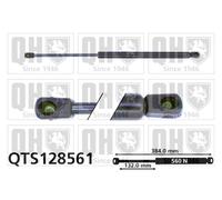Ammortizatore pneumatico, Cofano bagagli /vano carico QUINTON HAZELL 384mm -