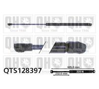 Ammortizatore pneumatico, Cofano bagagli /vano carico QUINTON HAZELL 605mm -