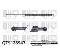 Ammortizatore pneumatico, Cofano bagagli /vano carico QUINTON HAZELL 607mm -