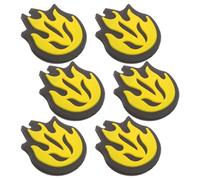 Ammortizzatore a Forma in Silicone 6 Pezzi per Racchetta da Tennis | Accessorio Leggero e Portatile, Uso per Tennis, Compatibile Racchetta, Design Esterno, Colore Giallo