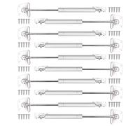 Ammortizzatore a gas da 10 pezzi, 100 N, 22,5 lb, con staffe di montaggio, testa in ferro, molla a gas, sollevatore per porta, per mobili da cucina, armadietto di recessione 10in