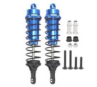 Ammortizzatore a molla in lega di alluminio ad alte prestazioni per auto RC SLASH 2WD 125 mm 2 pezzi (Blu)