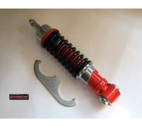 AMMORTIZZATORE ANTERIORE CARBONE REGOLABILE NERO ROSSO VESPA 50 SPECIAL R L N PKS ET3 125 PRIMAVERA MADE IN ITALY RINFORZATO