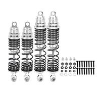 Ammortizzatore anteriore e posteriore in metallo RC 4pcs per auto SLASH 1/10 RC (argento)