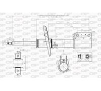 Ammortizzatore anteriore OPEN PARTS SAB8196.31 per RENAULT MEGANE
