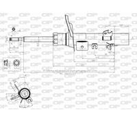 Ammortizzatore anteriore OPEN PARTS SAB8360.31 per PEUGEOT 207 1.4 HDi