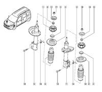 Ammortizzatore Anteriore Originale Dacia Dokker Lodgy 543023778R