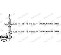 Ammortizzatore Assale anteriore Dx per NISSAN ALMERA