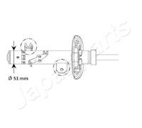 Ammortizzatore Assale anteriore Dx per PEUGEOT 2008