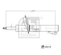Ammortizzatore Assale anteriore Dx Spina superiore 193114 FEBI BILSTEIN