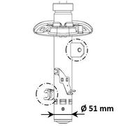 KYB 3338004 Ammortizzatore Anteriore Dx adatto per PEUGEOT 2008 Kombi (CU) A