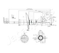Ammortizzatore Assale anteriore Dx Spina superiore MM-00159 JAPANPARTS