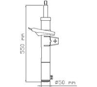 Ammortizzatore Assale anteriore Spina superiore 3348039 KYB per VW AUDI SEAT