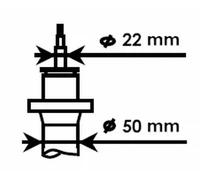Ammortizzatore Assale anteriore Spina superiore 334834 KYB per VW SKODA AUDI