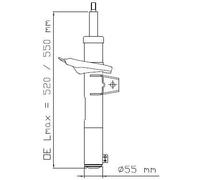 Ammortizzatore Assale anteriore Spina superiore 3358015 KYB per VW AUDI SEAT