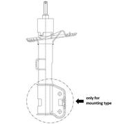 Ammortizzatore Assale anteriore Spina superiore 3358032 KYB per VW MULTIVAN T5