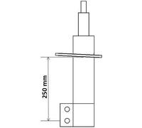 Ammortizzatore Assale anteriore Spina superiore 338749 KYB per DACIA RENAULT