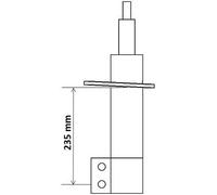 Ammortizzatore Assale anteriore Spina superiore 338759 KYB per DACIA RENAULT