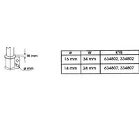 Ammortizzatore Assale anteriore Spina superiore 634802 KYB per RENAULT LAGUNA I