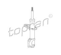 Ammortizzatore Assale anteriore Sx Collare inferiore 103 494 TOPRAN per VW SEAT