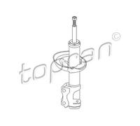 Ammortizzatore Assale anteriore Sx Collare inferiore 108 364 TOPRAN per VW SEAT