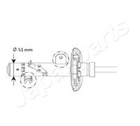 Ammortizzatore Assale anteriore Sx per PEUGEOT 2008