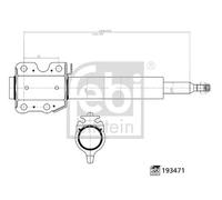 FEBI BILSTEIN Ammortizzatore 193471 Anteriore Sx, Spina superiore, a pressione gas
