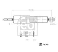 FEBI BILSTEIN Ammortizzatore 194180 Anteriore Sx/Dx Pressione olio per NISSAN PICK UP D22