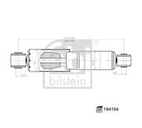 Ammortizzatore Assale posteriore Dx Occhiello superiore 194194 FEBI BILSTEIN