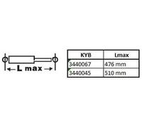 Ammortizzatore Assale posteriore Occhiello superiore 3440067 KYB per FORD