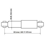 Ammortizzatore Assale posteriore Occhiello superiore 3450023 KYB per FIAT