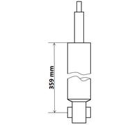 Ammortizzatore Assale posteriore per SKODA VW GOLF GOLF PLUS GOLF VAN JETTA YETI