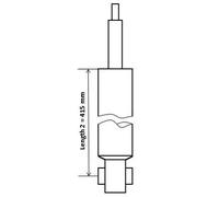 Ammortizzatore Assale posteriore Spina superiore 3448023 KYB per VW SEAT AUDI