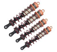 Tbest Ammortizzatore di Shock per Auto RC, Ammortizzatore Anteriore regolabile per Ammortizzatore Anteriore Pressione Olio Metallo 4pcs per 1/8 Auto RC(Arancione)