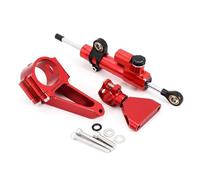 ammortizzatore Compatibile Con CBR600 Per F4i 1999-2007 Kit Supporto Per Staffa Di Montaggio Per Ammortizzatore Stabilizzatore Dello Sterzo Moto Accessori Regolabili(Red)