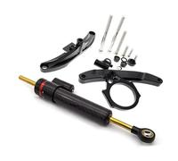 ammortizzatore Compatibile con Yamaha per 2006-2015 2007 2008 Ammortizzatore di sterzo in fibra di carbonio Stabilizzatore Kit staffa di supporto per montaggio lineare