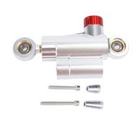 Ammortizzatore di sterzo CNC regolabile SustVita con tecnologia Speed Sensitive, lunghezza 133 mm, supporto universale per la riduzione delle vibrazioni e stabilità in curva (Argento)