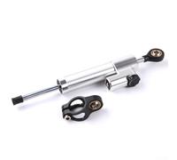 Ammortizzatore direzionale per moto con staffa di montaggio, realizzato per migliorare il controllo della guida e ridurre al minimo le vibrazioni (argento)