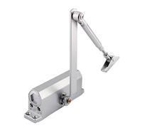 Ammortizzatore Idraulico Chiudiporta Aereo Regolabile 35-60KG Argento per Porta 35-60KG