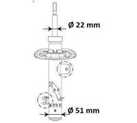 Ammortizzatore KYB 333806 per CITROEN C4 CACTUS 1.6 2014-2018