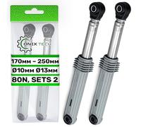 Ammortizzatore Lavatrice 80N Ø10/13 mm Chiuso 170 mm Aperto 250 mm con Codice Originale DC66-00343D DC6600343D DC66-00421B DC6600421B DC66-00531C per Samsung - Garanzia di 5 Anni - ONIX TECH