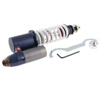 Ammortizzatore MALOSSI RS2410R anteriore per Piaggio QuartzZIP SP con Piaggio ZipQuartz colonna sterzo anche per Vespa 50 125PVET3PK50125SXLXL2, corpo: nerotitanio, molla: bianco,